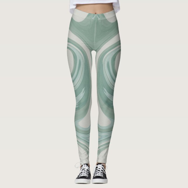 Custom Branded Colourful Abstract Purple Cute  Leggings (Front)