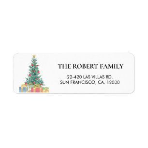 Custom Branded Elegant Christmas Return Address
