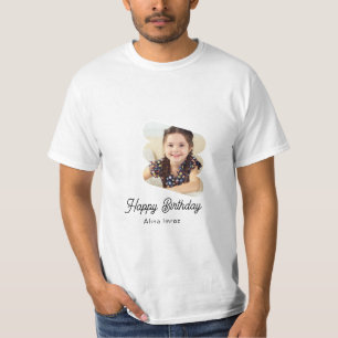 Custom Branded Happy Birthday Photo T-Shirt
