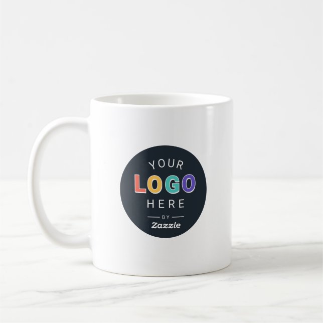Custom Branded Logo Business Coffee Mug (Left)