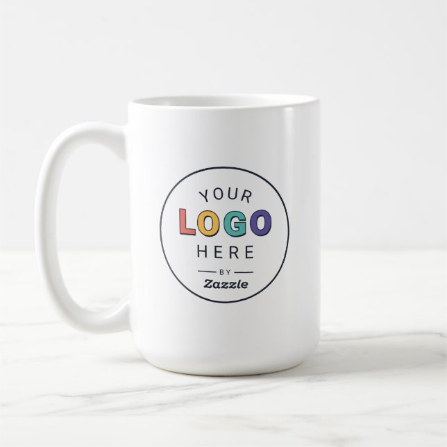 Custom Branded Logo Business Coffee Mug (Left)