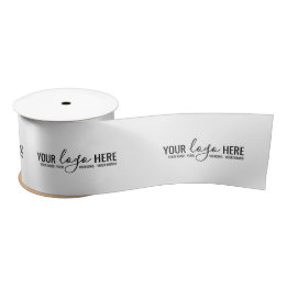 Custom Branded Logo Business Company Packaging Satin Ribbon