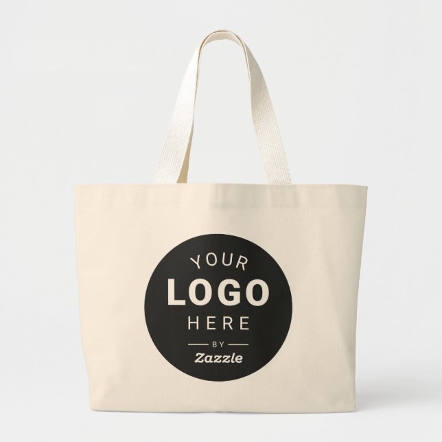 Custom Branded Logo Business Large Tote Bag (Front)
