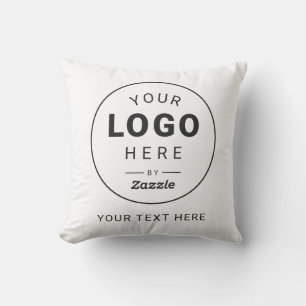 Custom Branded Logo Business Throw Pillow