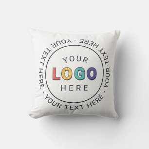 Custom Branded Logo Business Throw Pillow