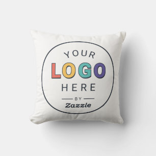 Custom Branded Logo Business Throw Pillow