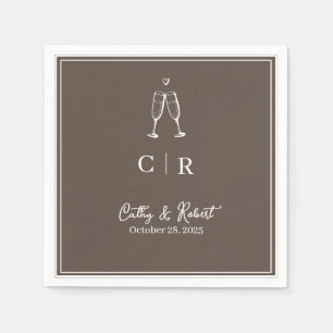 Custom Branded Minimal and Chic Wedding Napkins