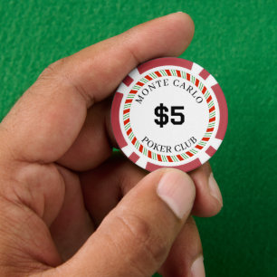 Custom Branded Monte Carlo Smooth $5 14 Gram Poker Chips