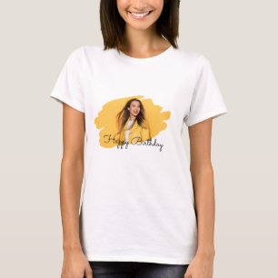 Custom Branded Photo Happy Birthday T-Shirt