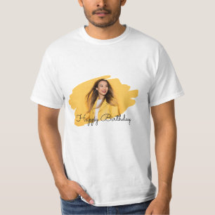 Custom Branded Photo Happy Birthday T-Shirt