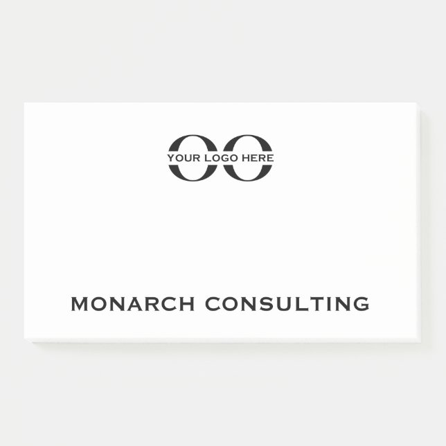 Custom Branded Post-it Note Company Name and Logo (Front)