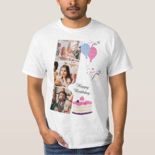 Custom Branded Purple Fun Happy Birthday T-Shirt
