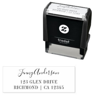 Custom Branded Return Address Modern Minimalist  Self-inking Stamp