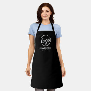 Custom Branded Simple Company Black Business Logo Apron