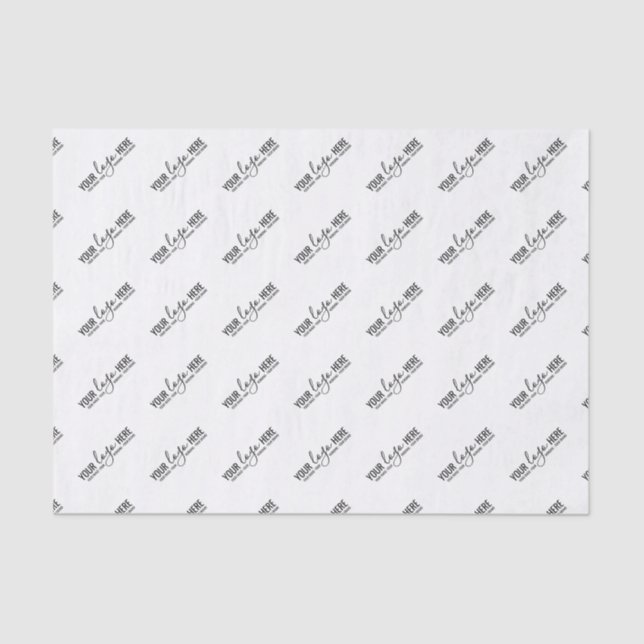Custom Branded Tiled Logo Business Company Message Tissue Paper (Front)