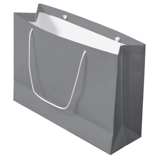 Custom Branded White Gift Bag | Large Glossy (Front Angled)