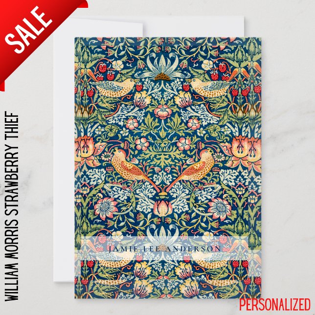 Custom Branded William Morris Birds Pattern Invitation (Creator Uploaded)