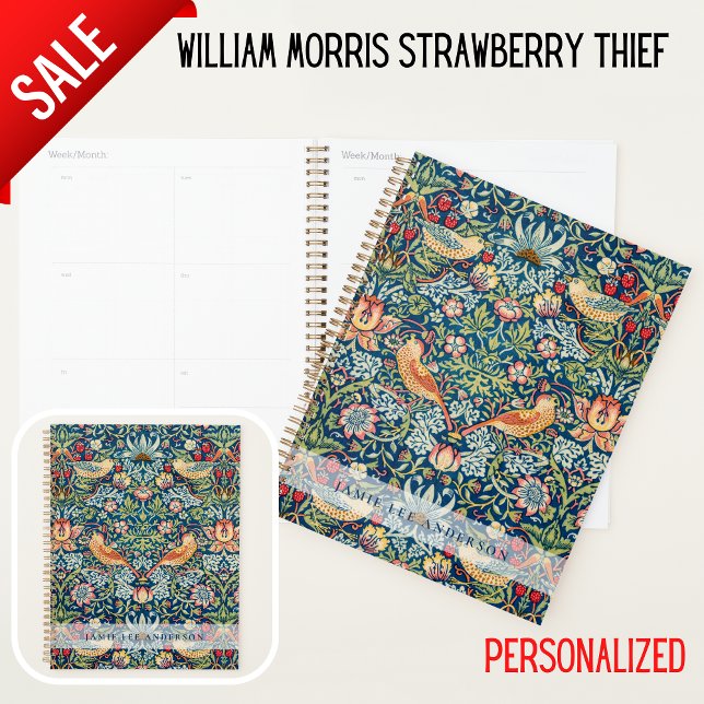 Custom Branded William Morris Birds Pattern Planner (Creator Uploaded)