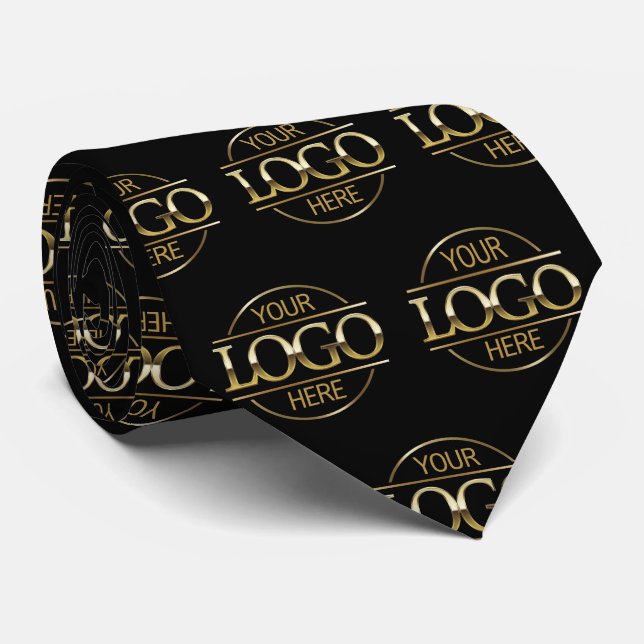 Custom Branding Business Logo Pattern Promotional Tie (Rolled)