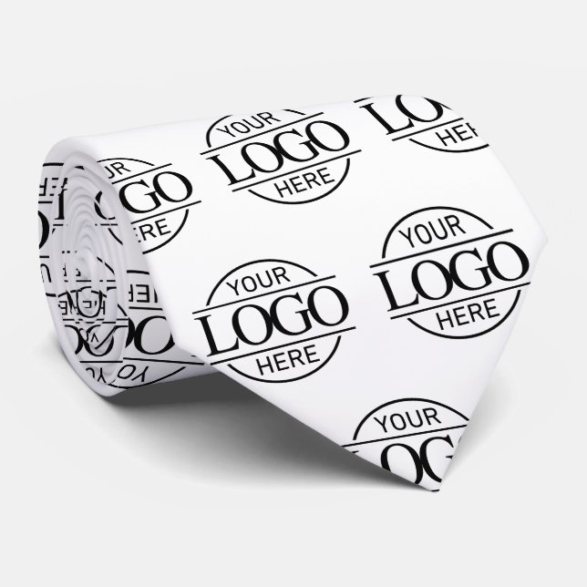 Custom Branding Business Logo Pattern Promotional Tie (Rolled)