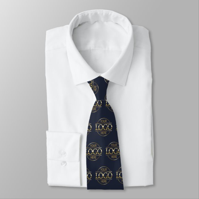 Custom Branding Business Logo Pattern Promotional Tie (Tied)
