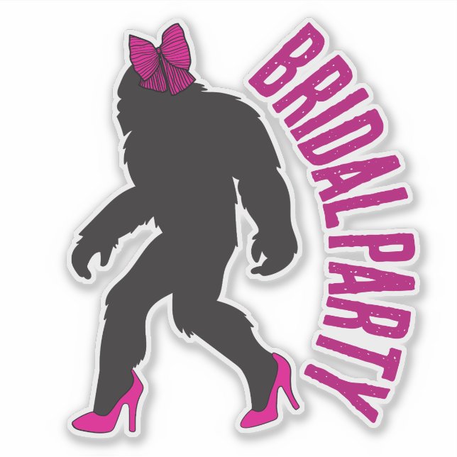 Custom Bridal Party Favour Chic Sassy Sasquatch (Front)