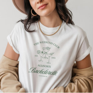 Custom Bridal Party Wedding Bachelorette Cocktail T-Shirt