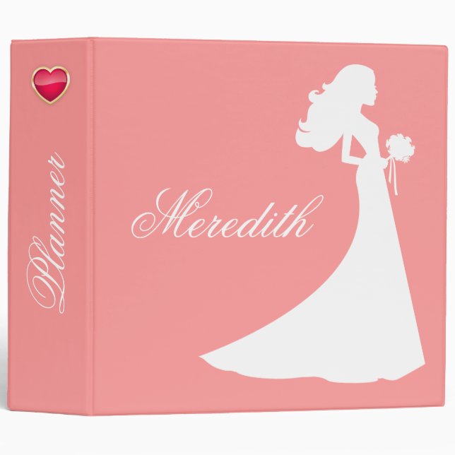 Custom Bridal Planner Binder Illustrated (Front/Spine)