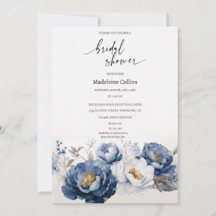 Custom Bridal Shower Blue peony bouquet