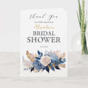 Custom Bridal Shower Roses Thank you Card