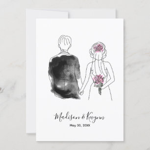 Custom Bride and Groom Bridal Shower Card