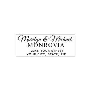 Custom Bride and Groom Self-inking Stamp