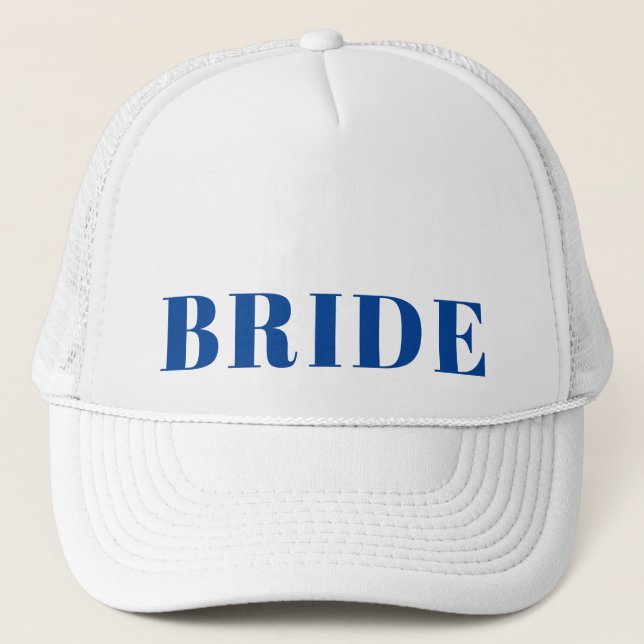 CUSTOM BRIDE BACHELORETTE BASEBALL TRUCKER HAT (Front)