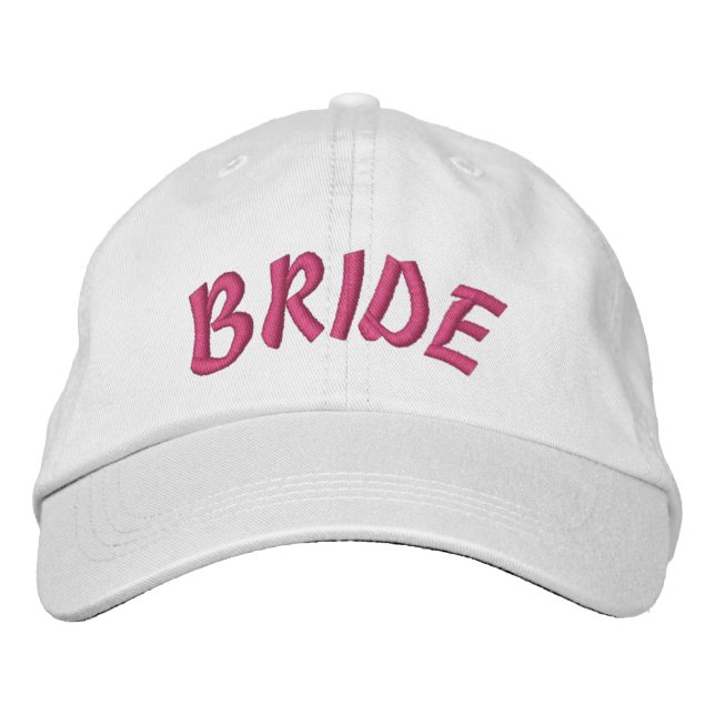 Custom Bride Baseball Cap Personalized Embroidered (Front)