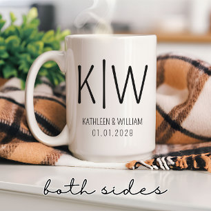 Custom Bride & Groom Mug, Wedding Favor for Couple Coffee Mug