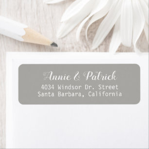 custom bride groom names wedding return address