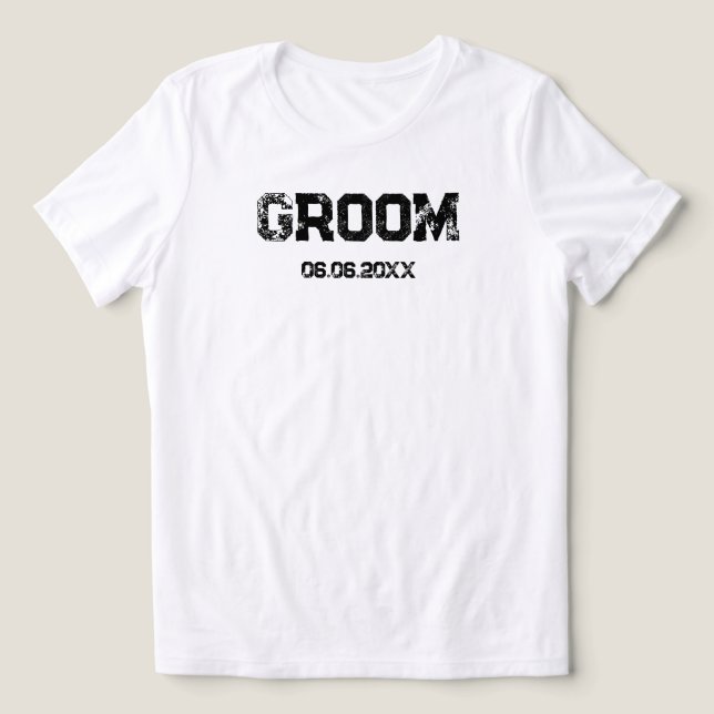 Custom Bride & Groom Personalized Engagement  Tri-Blend Shirt (Design Front)