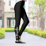Custom Bride Leggings with Monogram | Custom Colou<br><div class="desc">Perfect leggings for the bride to be. Very cool and stylish, the word Bride, runs along the right leg with your monogram below (delete if you'd like). Choose your colour by clicking on "customize it" and then the small eye dropper - great for matching wedding colours. Whether you wear them...</div>