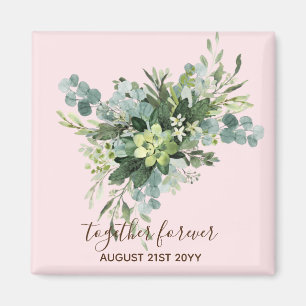 Custom Bridesmaid Bridal Party Gifts Greenery Magnet