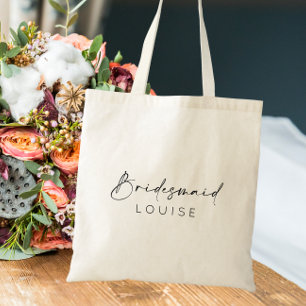 Custom Bridesmaid Gift Wedding Morning Tote Bag