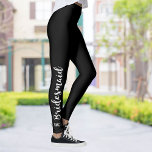 Custom Bridesmaid Leggings Monogram | Custom Colou<br><div class="desc">Trendy, cool leggings for your bridesmaids. The word Bridesmaid, runs along the right leg with a monogram below (delete if you'd like). Choose your legging colour by clicking on "customize it" and then the small eye dropper - great for matching wedding colours. Really fun for a bachelorette party, or bridesmaids...</div>