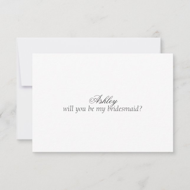 Custom Bridesmaid Proposal Card (Letter Option)  (Front)