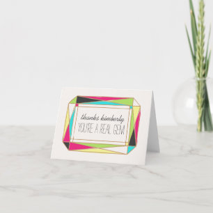 Custom   Bright Gem Thank You Card