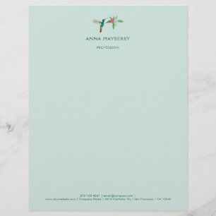 Custom Broad-billed Hummingbird  Letterhead