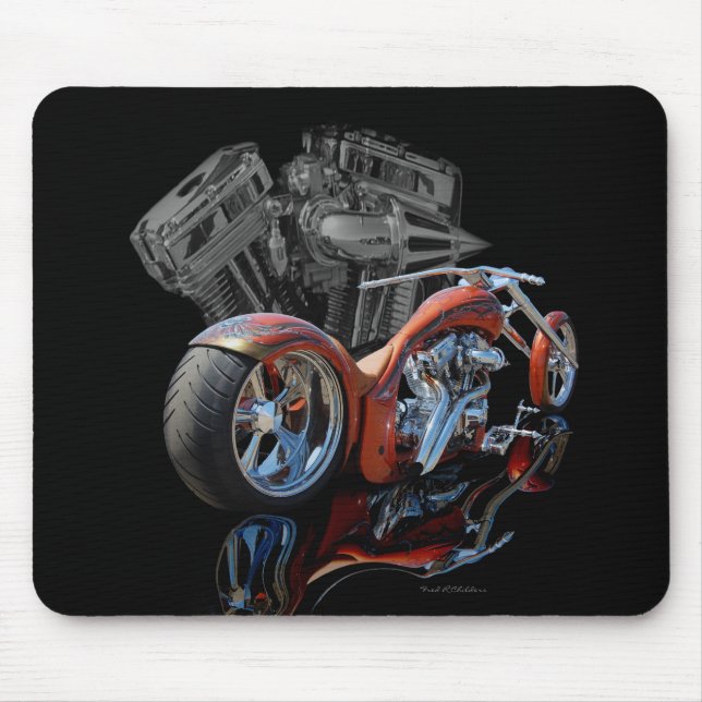 Custom brown Chopper Mouse Pad (Front)