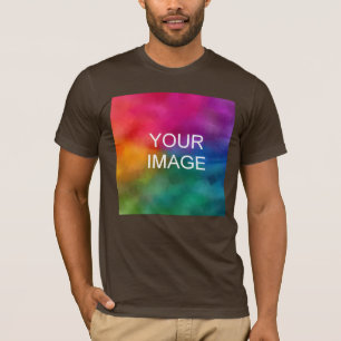 Custom Brown Colour Template Add Image Logo T-Shirt