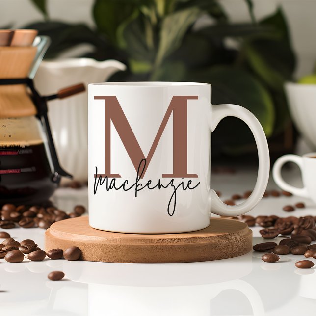 Custom Brown Graduation Mug Gift for Her or Him  (Custom name coffee mug for mom, grandma, besties, coworkers, students, teachers, him, her, or kids)