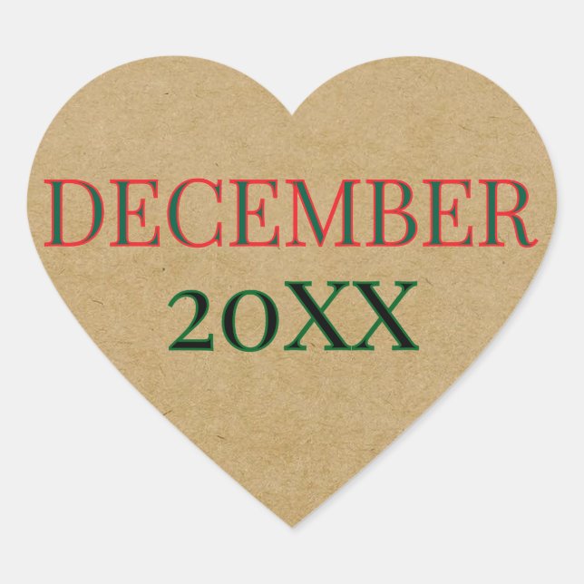 CUSTOM BROWN PAPER HEART STICKER (Devant)