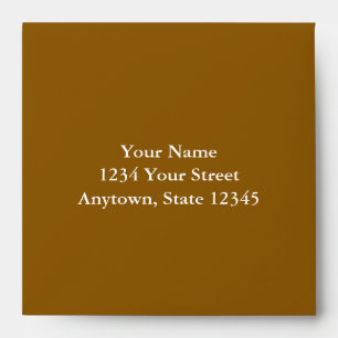 Custom Brown Square Envelopes w/ Printed Address