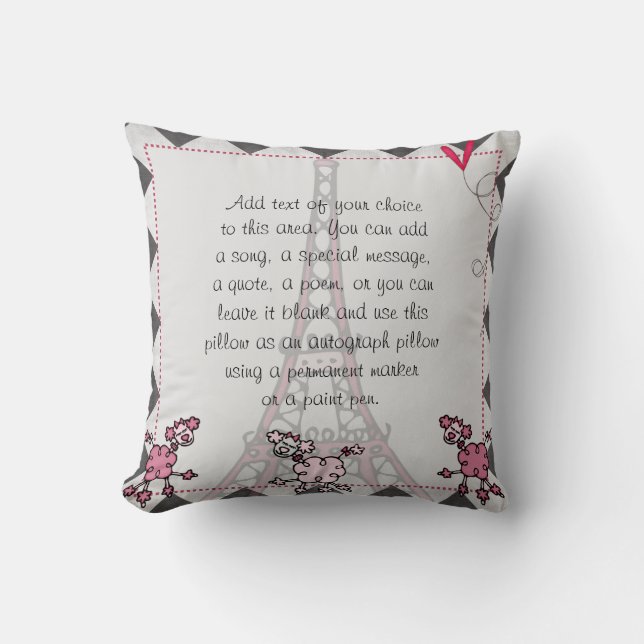 Custom Brunette Paris Diva Coussin (Recto)